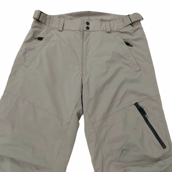 Body Glove Ski Snow Pants Mens Large Light Brown Insulated Ankle Zip Winter - Picture 2 of 13